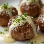 garlic butter steak bites with parmesan cream sauce