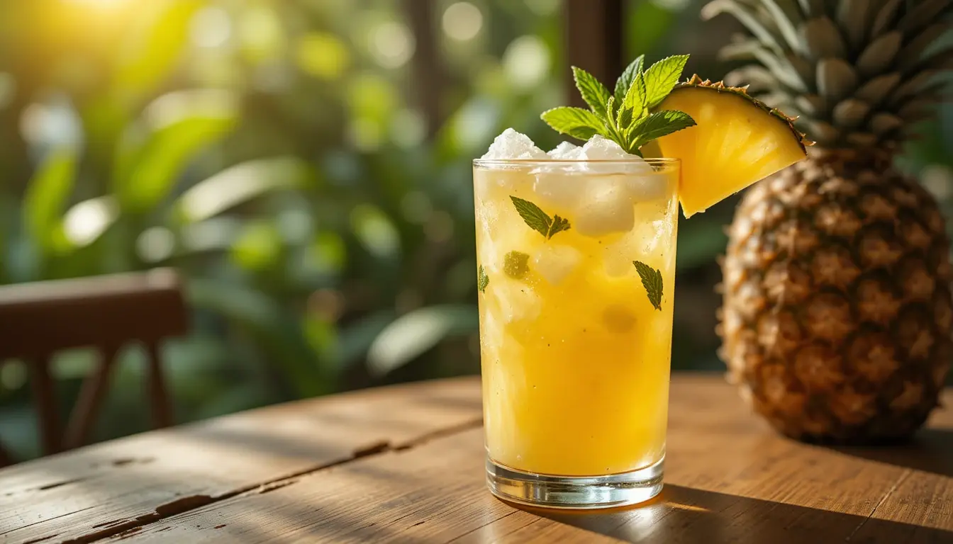 Coconut and Pineapple Mocktail: Fresh, Kid-Friendly Recipe You’ll Love 7 Coconut and pineapple mocktail with recipe card overlay