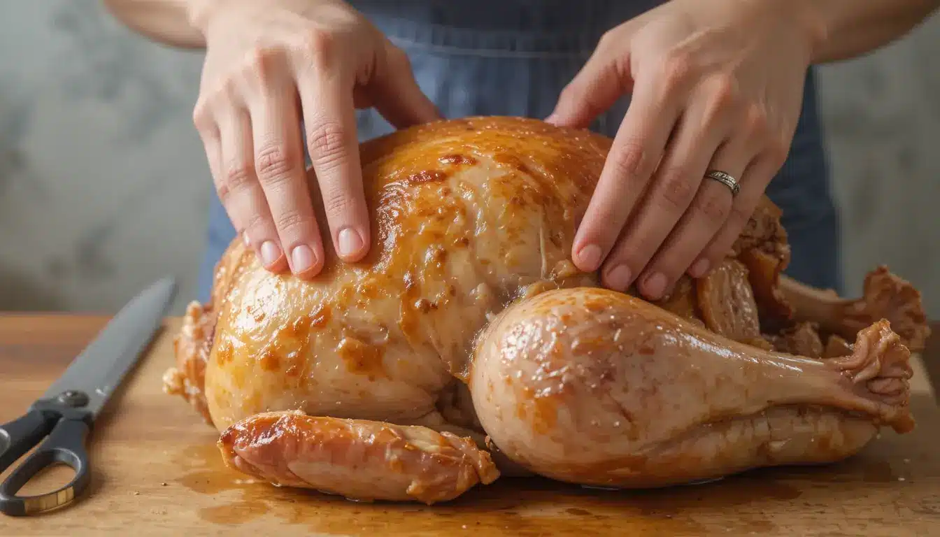 how to spatchcock turkey removing backbone