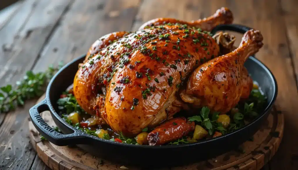 spatchcock turkey roasted flat with crispy skin