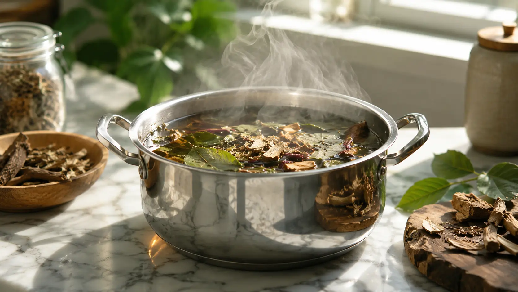 Essiac Tea Recipe: Simple 4-Herb Brew You Can Make at Home 12 Measuring herbs for Essiac tea recipe