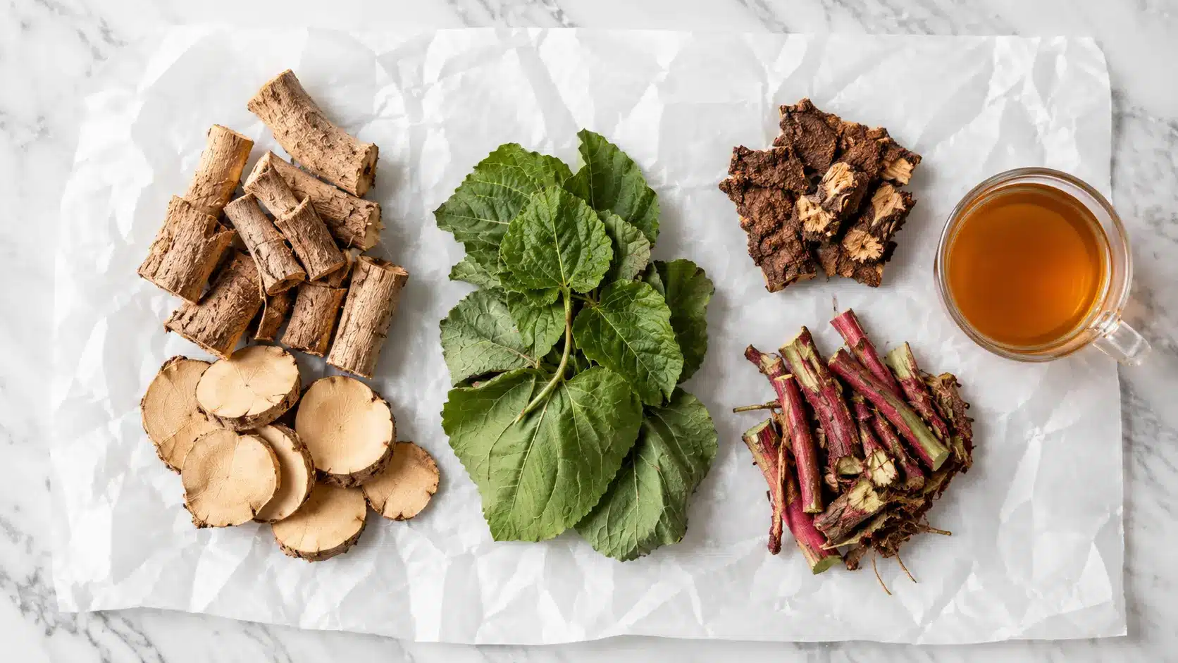 Essiac Tea Recipe: Simple 4-Herb Brew You Can Make at Home 11 Essiac tea recipe ingredients measured for brewing