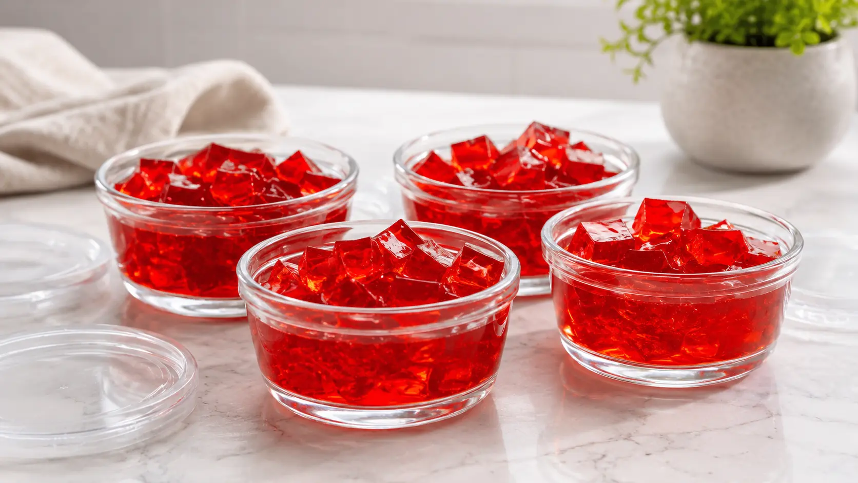 Bariatric Gelatin Recipe served cold with a spoon