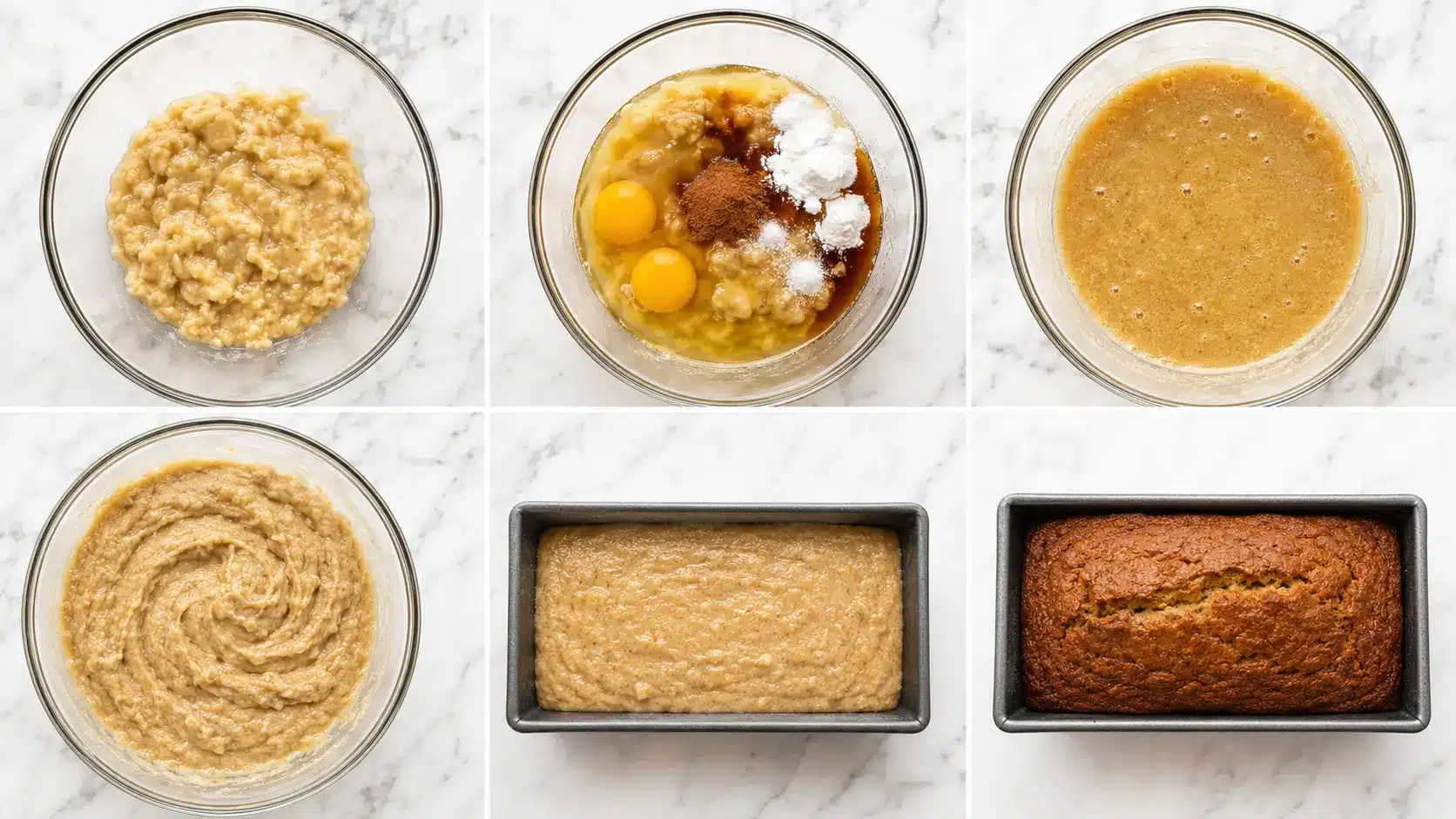 Mixing batter for Almond Flour Banana Bread