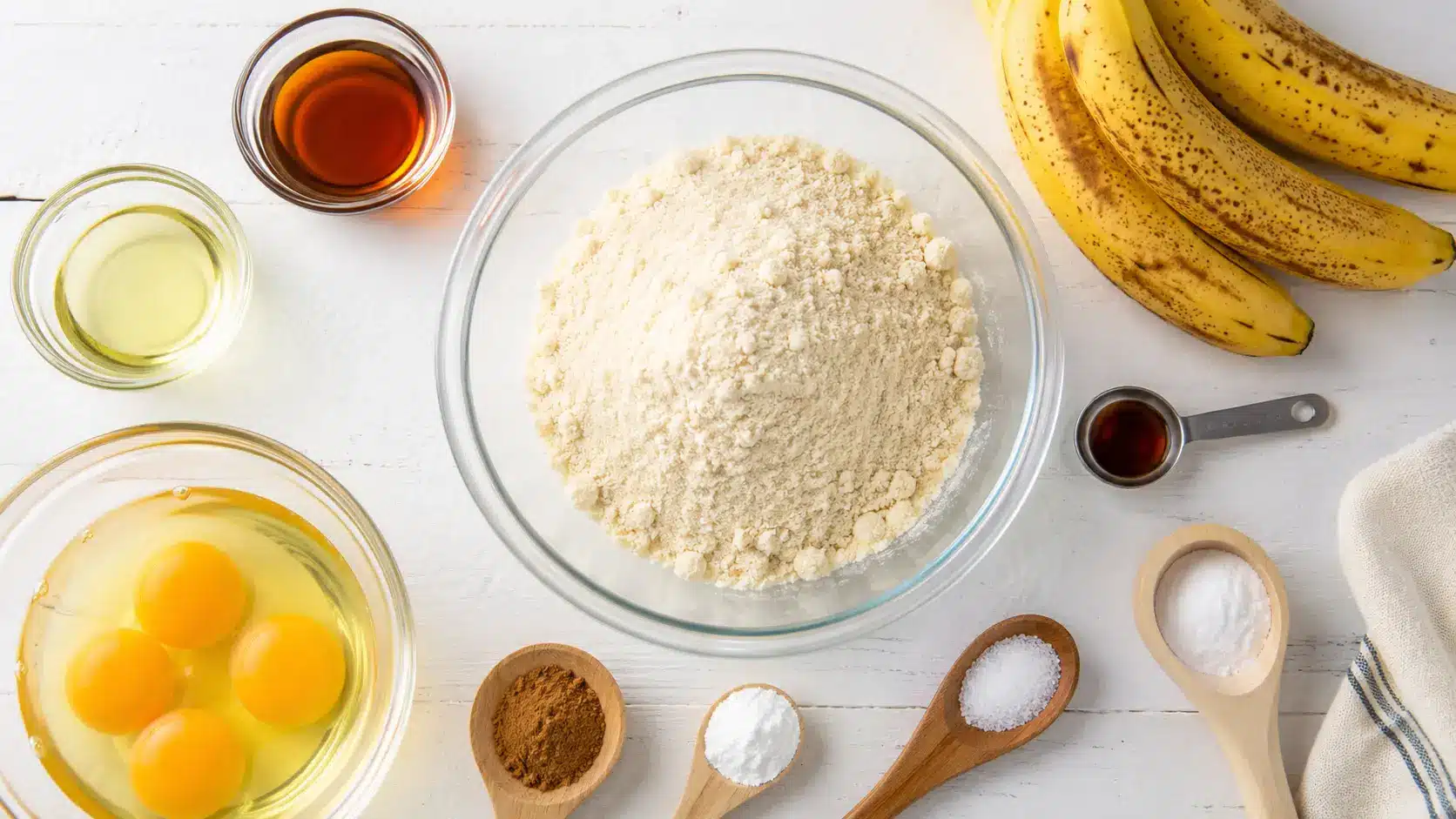 Ingredients for Almond Flour Banana Bread