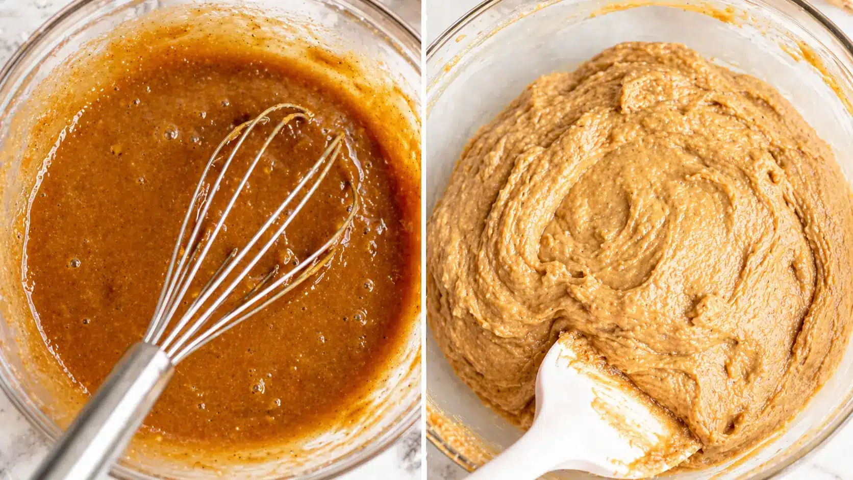 mixing wet ingredients for banana protein cookies