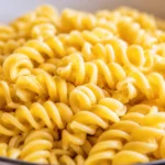cook pasta in microwave recipe card with simple ingredients